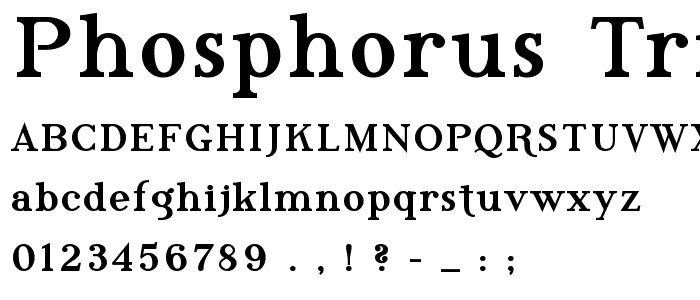 Phosphorus Triselenide font